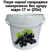 Пюре черной смородины Fruityland замороженное без сахара ведро 17 кг (20л)