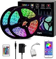 Светодиодная Smart лента L8star 10M ( 5+5 ) Bluetooth, Синхронизация с музыкой 300 светодиодов 5050 SMD RGB