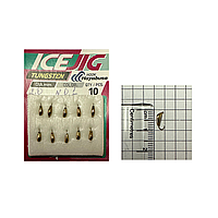 Мормишка Intech Ice Jig Рижский банан з петелькою 0,29г L-7мм(10шт) (№01 золото)