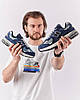 Чоловічі кросівки New Balance 2002R Navy Blue (Сині) Нью Баланс 2002Р натуральна замша сітка демісезон, фото 3