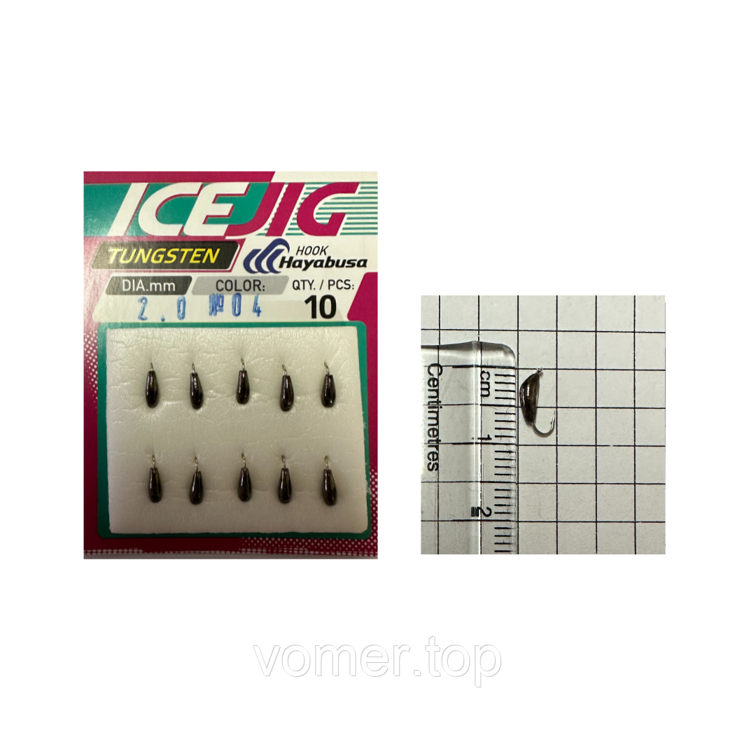 Мормишка Intech Ice Jig Рижский банан з петелькою 0,29г L-7мм(10шт) (№04 чорний)