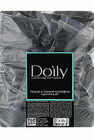 Труси-стрінги чоловічі зі спанбонду для спа-процедур Doily, L\XL, чорні, 50 шт