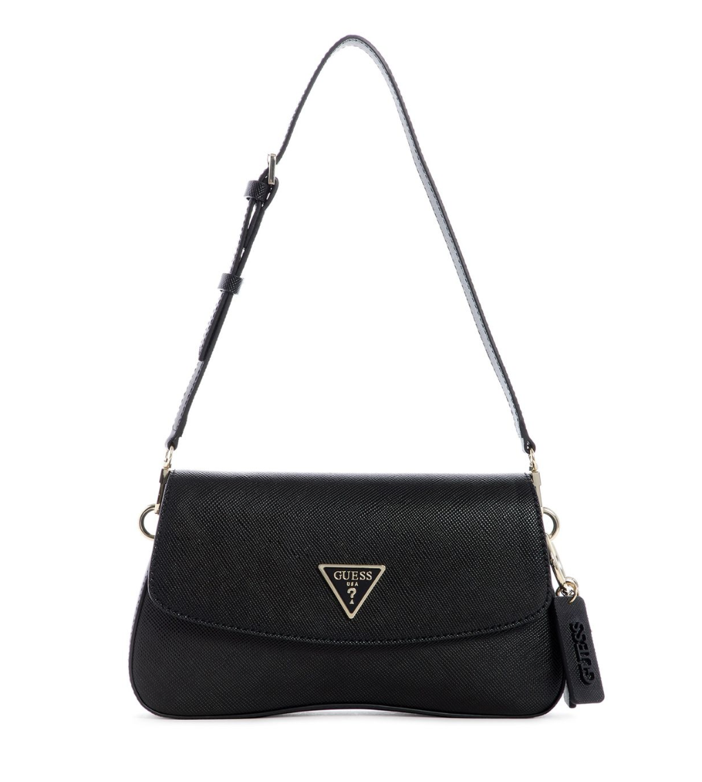 Сумка жіноча Guess CORDELIA FLAP SHOULDER BAG Чорний. (0322)