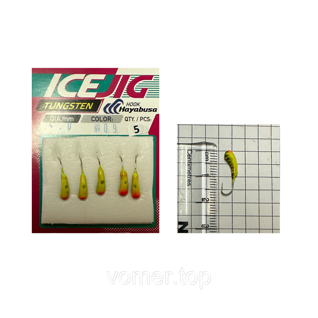 Мормишка Intech Ice Jig Уралка з отвором 0,92г L-1см (5шт) (№09 оса)