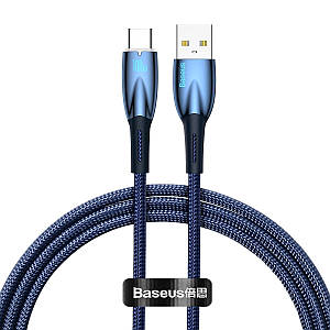 Кабель USB Type-C 100W Baseus Glimmer Series 480Mbps 2м (CADH000503) Blue
