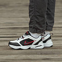 Чоловічі кросівки Nike Air Monarch шкіряні білі із чорним Найк Монарх весняні (G)