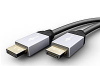 Кабель монітора-сигнальний Goobay DisplayPort M M 5.0m v1.2 4K60Hz 19p Metal Gold Plus чорни ML, код: 7453895