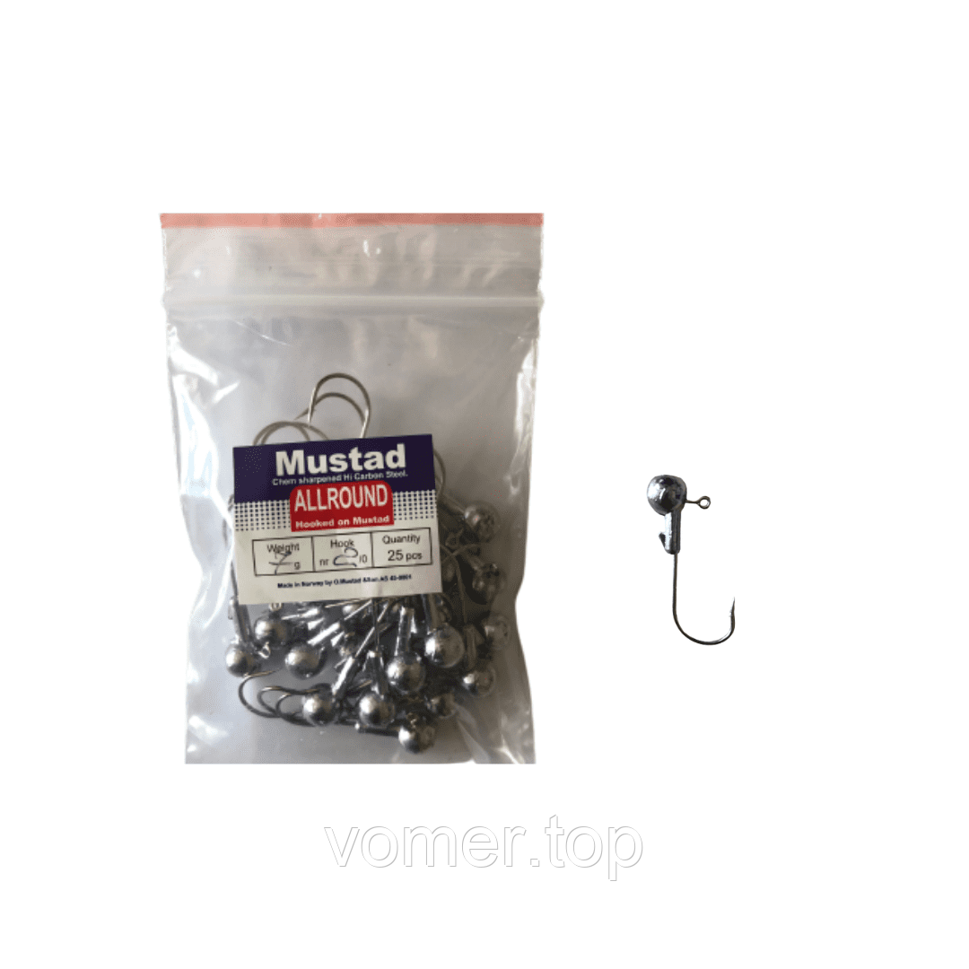 Джиг-головка MUSTAD No1/0 10 г (25 шт.)