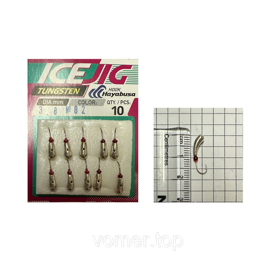 Мормишка Intech Ice Jig Клюшка з отвором 0,75г L-1см (10шт) (№02 срібло)