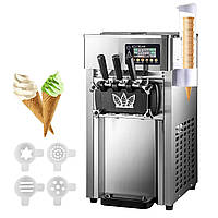 Профессиональный аппарат для приготовления мороженого / Машина для мягкого мороженого Vevor 1200 Вт 18 л/ч