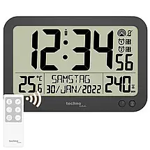 Електронний настінний годинник Technoline WS8026 Black | Пульт Д/К | Температура в приміщенні, Календар, Таймер, Будильник, фото 4