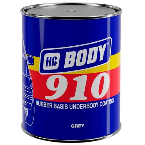 Антикорозійна синтетична каучукова мастика офарбовуваєма сіра Body 910 1кг, фото 1
