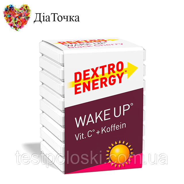 Dextro Energy Wake Up — швидка глюкоза зі смаком вишні та кофеїну