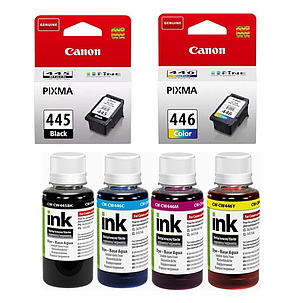Картриджів Canon PG-445, CL-446 (8283B001) + Чорнило ColorWay CW-CW445/CW446SET01, фото 1