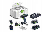 Акумуляторна дриль/шуруповерт T 18+3 HPC I-Set Festool