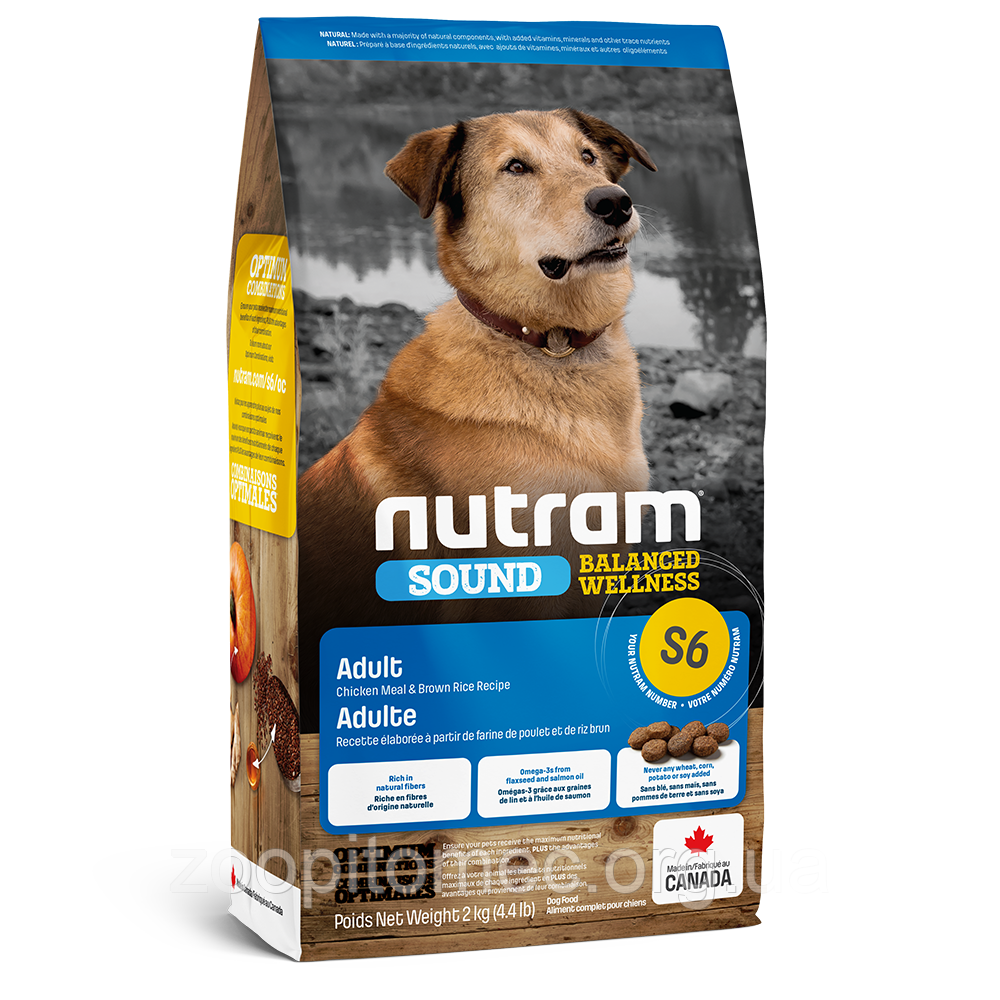 Корм NUTRAM (Нутрам) Sound Balanced Wellness Adult Dog холистик для дорослих собак, 2 кг