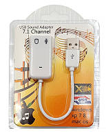 Звукова плата USB, Virtual 7.1 Channel, RTL (B00516)