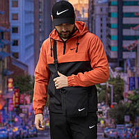 Спортивный костюм мужской оранжево черный Nike President весенний демисезонный молодежный весна-осень