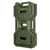 Плоская экспедиционная канистра 10 литров (Олива / с заправочным носиком)