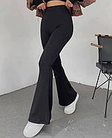 Женские клёш брюки из крепдайфинга свободного кроя размеры 42-50