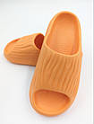 Шльопанці жіночі пляжні літні модні модні литі молодіжні EVA помаранчеві, фото 2
