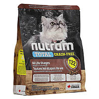 Корм Nutram T22 Total Grain-Free Turkey Chicken Duck Cat сухой с индейкой курицей и уткой для котов 0.34 кг