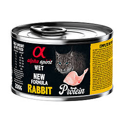 Alpha Spirit (Альфа Спірит) Rabbit for Adult Cats - Повнораціонний вологий корм із кроликом для котів 200 гр