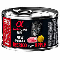 Alpha Spirit Iberian Pork With Yellow Apple-Полнорационный влажный корм со свининой и яблоками для кошек 200гр