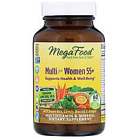 Мультивитамины для женщин 55+ Multi for Women 55+ MegaFood 60 таблеток FT, код: 2337668