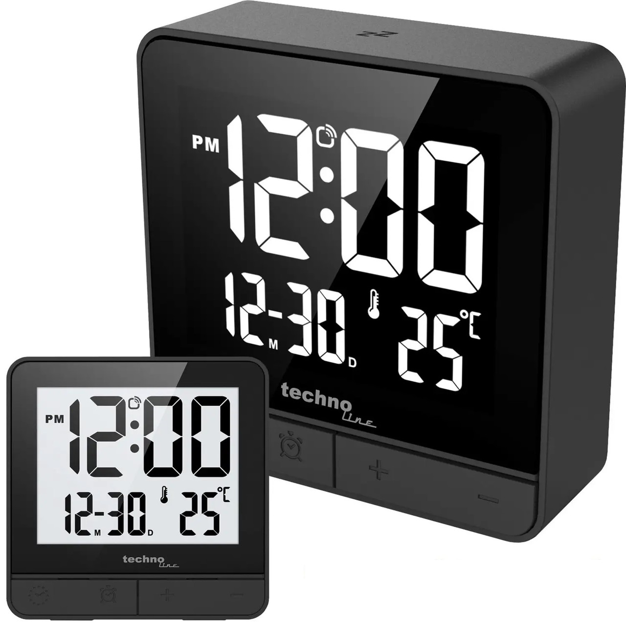 Настільний електронний годинник Technoline WT375 (Black)