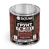 Грунт ГФ-021 алкидный антикоррозионный универсальный Skyline 1 кг Красно-коричневый