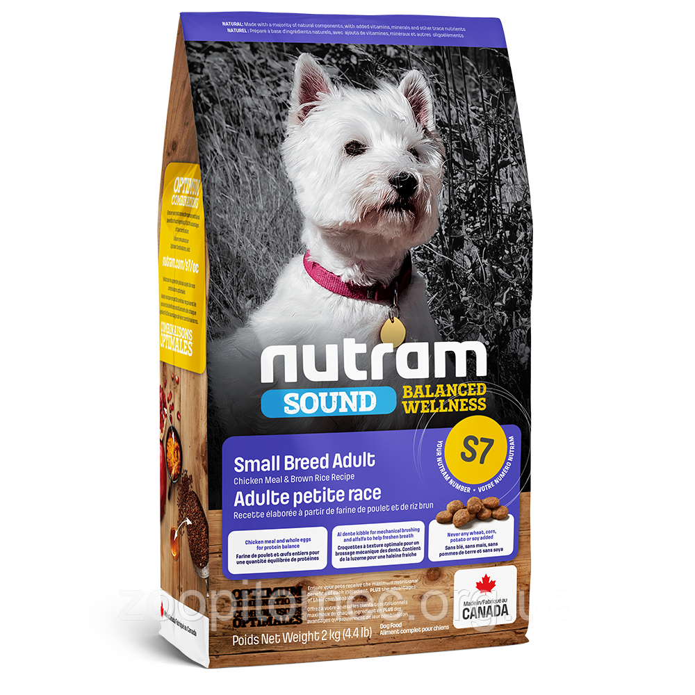 Корм NUTRAM (Нутрам) Sound Balanced Wellness Small Breed Adult Dog холістик для собак дрібних порід, 2 кг