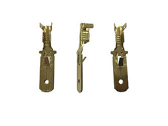 Коннектор без ізоляції мідний WTE, папа 6,3мм, 0,75-2,5мм2 подовжений з фіксатором (уп.10шт.)