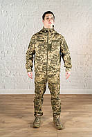 Костюм летний пиксельный рипстоп милитари мужской куртка и штаны камуфляж форма зсу пиксель мм14 штурмовая