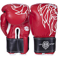 Перчатки боксерские Lev ТОП искусственная кожа Красные 12 oz (UR LV-4280)