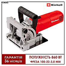 Фрезер ламельний мережевий 860 Вт Einhell TC-BJ 900 11000 об хв Глибина 14 мм Фреза 100 х 22 x 3,8 мм