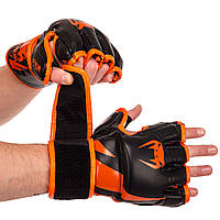 Перчатки для MMA смешанных единоборств искусственная кожа VENUM CHALLENGER VL-5789 Оранжевые XL
