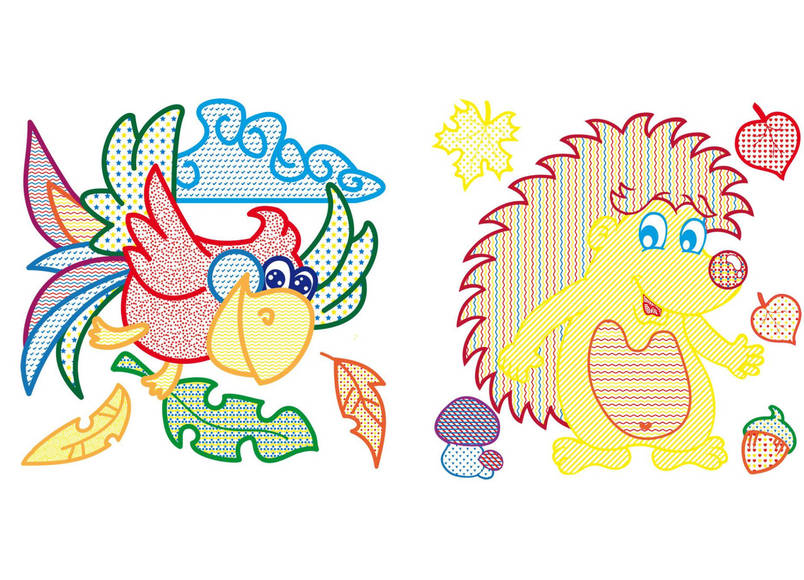 Книжка для дітей "Водяні розмальовки з кольоровим контуром. У лісі" | Кристал Бук, фото 3