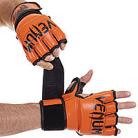 Перчатки для MMA смешанных единоборств искусственная кожа VЕNUM ELITE NEO VL-5788 Оранжевые ХL