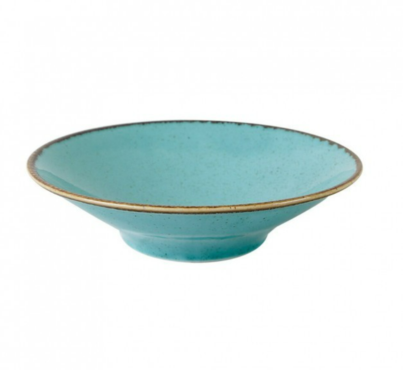 Салатник глибокий круглий Turquoise порцеляновий 25 см Porland 368126/T