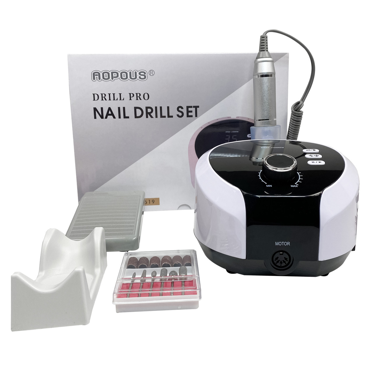 Фрезер для манікюру Nail Drill ZS 619 65 Вт 45000, хороший потужний фрезер апарат машинка для манікюру