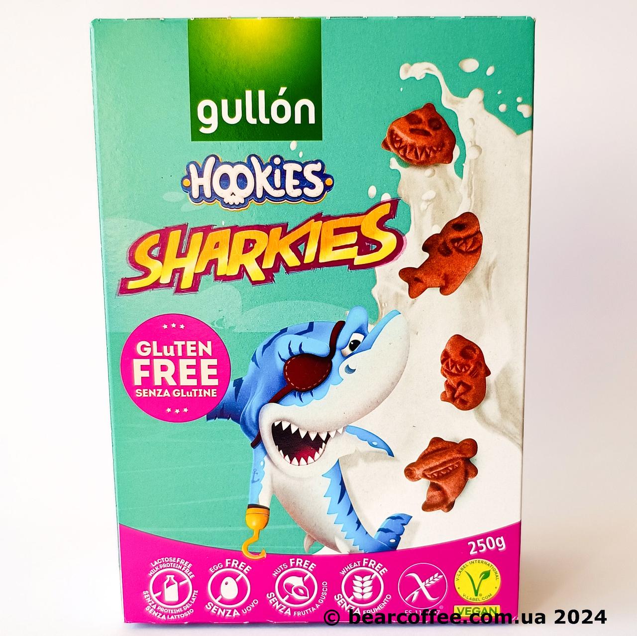 Печиво Gullon Dibus Sharkies Гуллон акули без глютена та лактози 250 г Іспанія