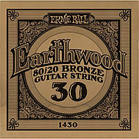 Струна Ernie Ball 1430 Earthwood 80 20 Bronze Acoustic Guitar Strings .030 OM, код: 6839122