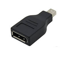 Перехідник mini DisplayPort M --> DisplayPort F, чорний (S0588)