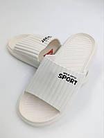 Шлепанцы мужские летние шлепки резиновые литые Jomix sport, материал 100% EVA,  белый 42-43