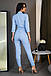 Нарядний вечірній класичний брючний комбінезон Noris, блакитний, фото 5