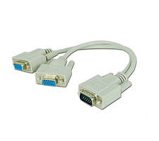 Перехідник VGA 15M --> 2X VGA 15F (2 монітора) (S0007)