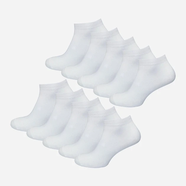 Набір шкарпеток жіночих коротких Лана Delicate silk 36-40 10 пар Білий, фото 1