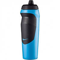 Пляшка для води Nike HYPERSPORT BOTTLE 20 OZ 600 ml чорно-блакитна N.100.0717.459.20, Синій, Розмір (EU) —
