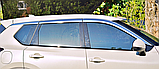 Вітровики хромовані, дефлектори вікон Nissan X-Trail 2021- (6шт./Autoclover/Південна Корея), фото 3